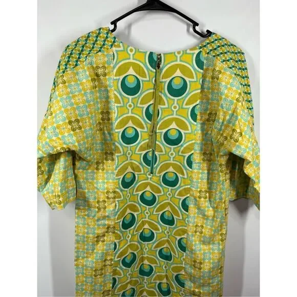 Uncle Frank Made in USA V neck flare sleeve Dress 100% cotton size extra small - Picture 6 of 9